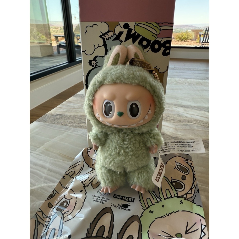 100% authentic Labubu. Macaron. GREEN GRAPE. Open bag Open box - US Seller